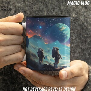 Neu entdeckter Planet Galaxy Mug, Weltraum-Liebhaber-Geschenk, Weltraum, Space Mug, Color Morphing Mug, 11oz