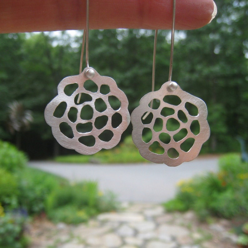 Lotus Seed Pod Earrings Garden Inspired Jewelry Argentium | Etsy