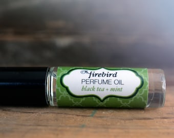 Black Tea and Mint Perfume Oil, Mint Leaves, Iced Tea, Sugar