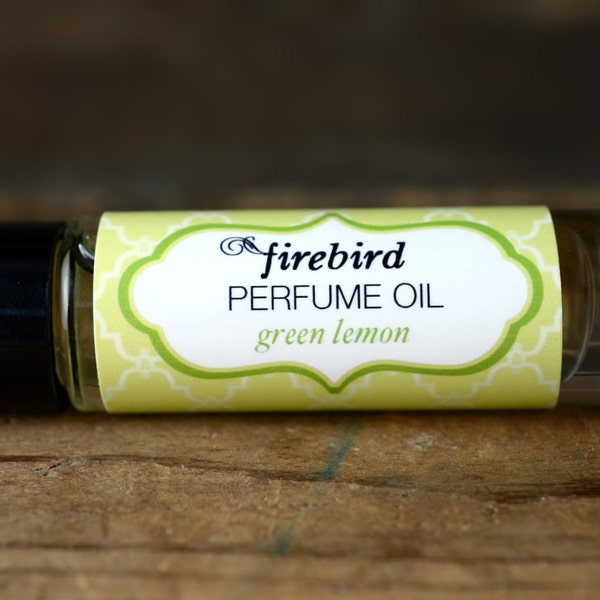 Green Lemon Perfume Oil, Lemon Leaf, Verbena, Lemon Zest