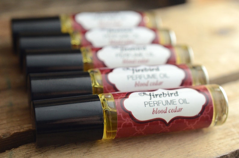 Blood Cedar Perfume Oil, Blood Orange, Patchouli, Cedar image 4