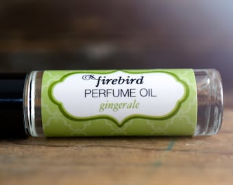 Ginger Ale Perfume Oil, Bright Citrus, Fresh Ginger, Fizz, Roll On Perfume