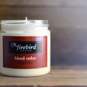 Blood Cedar Body Lotion, Avocado and Shea Butter Lotion