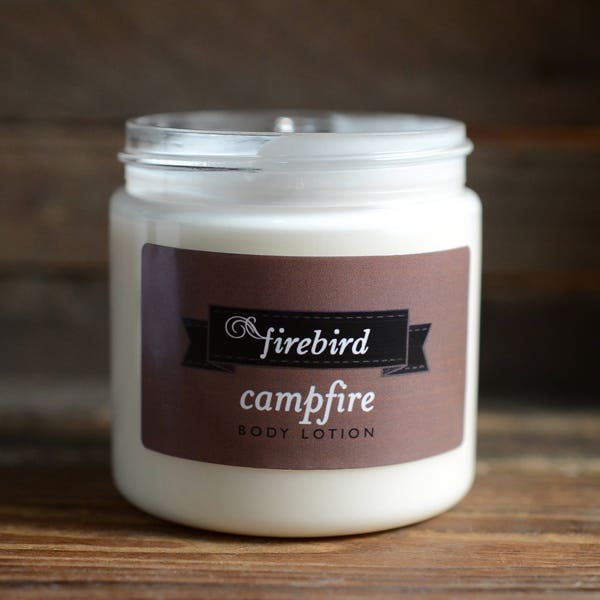 Campfire Body Lotion, Avocado and Shea Butter Lotion - Fall Scent