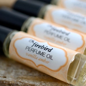 Vanilla Amber Perfume Oil, Sweet Vanilla, Cardamom, Sandalwood Roll On Perfume image 2