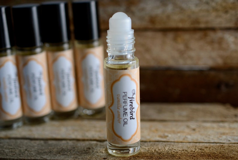 Vanilla Amber Perfume Oil, Sweet Vanilla, Cardamom, Sandalwood Roll On Perfume image 4