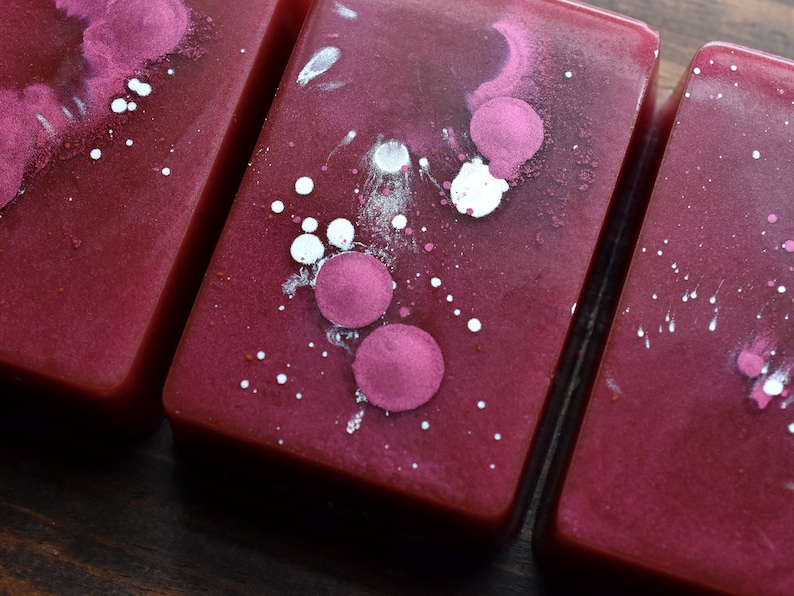 Wildberry Rose Soap red rose, raspberry, wild strawberry, orange peel, geranium image 3