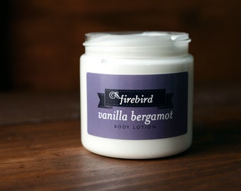 Vanilla Bergamot Body Lotion - Avocado and Shea Butter Lotion - Winter Scent