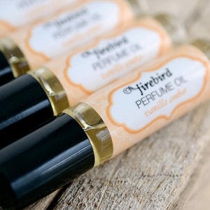 Vanilla Amber Perfume Oil, Sweet Vanilla, Cardamom, Sandalwood Roll On Perfume image 3