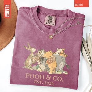 Pooh & Co Est 1926 Comfort Color T-Shirt, Winnie The Pooh Shirt, Pooh and Friends Halloween Shirt, Pooh Shirt, WDW, Disneyland T-Shirt