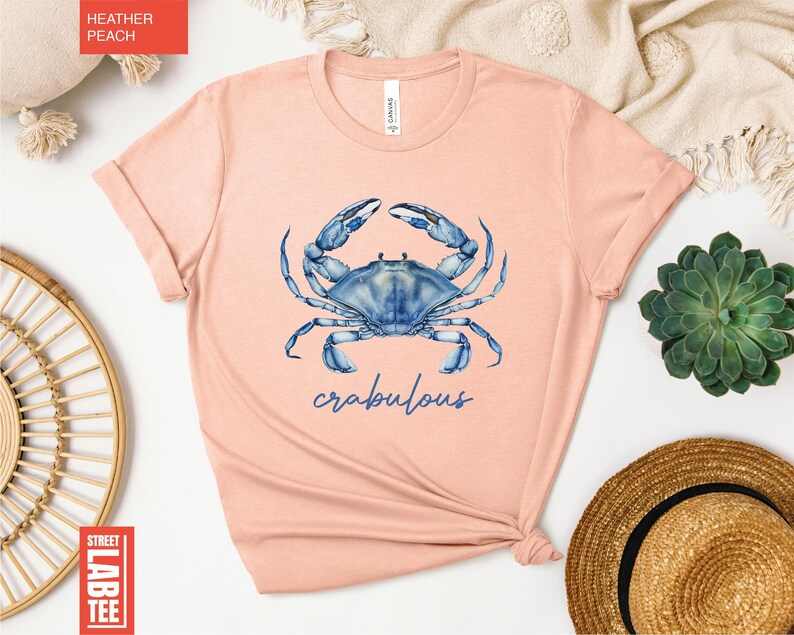 Crabulous Shirt, Blue Crab Shirt, Crabbing Shirt, Sea life Shirt, Beach Shirt, Summer Streetwear, Stay Salty Crab Shirt, Beach Day Outfit afbeelding 5