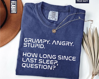 Grumpy Angry Stupid Comfort Colors® T-Shirt, Space Shirt, Travel Alien, Sci Fi Lovers Gift, Book Shirt, You Sleep I Watch