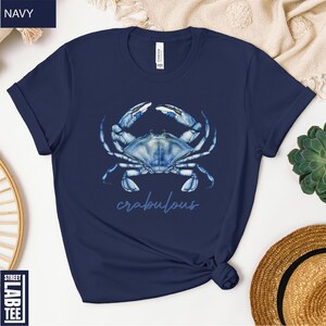 Crabulous Shirt, Blue Crab Shirt, Crabbing Shirt, Sea life Shirt, Beach Shirt, Summer Streetwear, Stay Salty Crab Shirt, Beach Day Outfit afbeelding 4