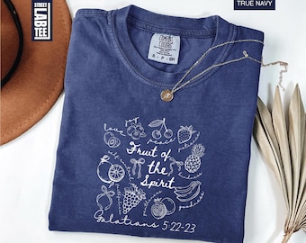 Fruit of the Spirit Galatians Comfort Colors T-Shirt, Christian Shirt, Gift for Women, Religious Shirt, Bible Verse, Gift For Jesus Lover