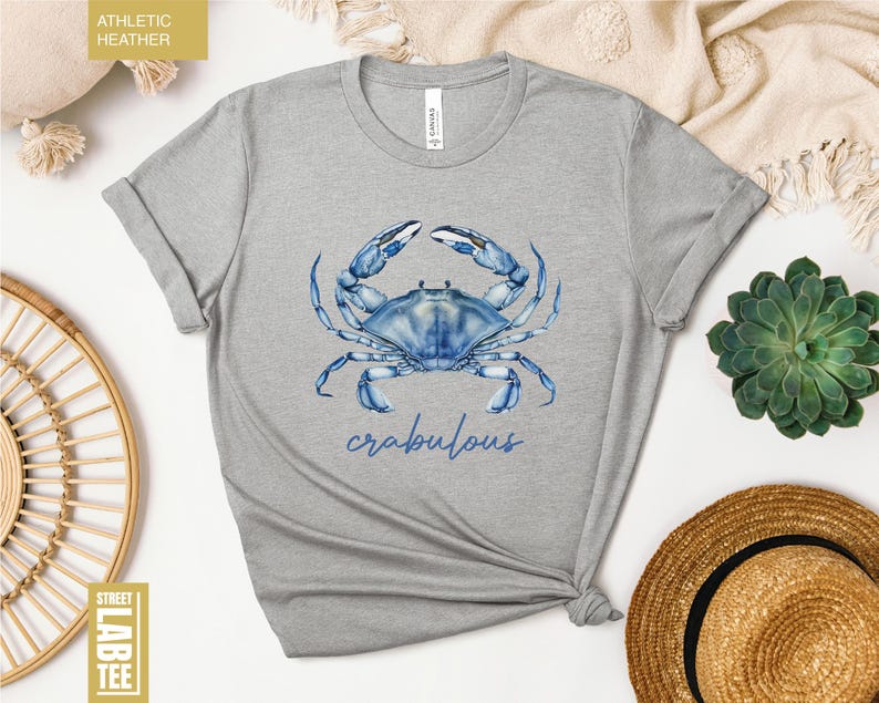 Crabulous Shirt, Blue Crab Shirt, Crabbing Shirt, Sea life Shirt, Beach Shirt, Summer Streetwear, Stay Salty Crab Shirt, Beach Day Outfit afbeelding 6