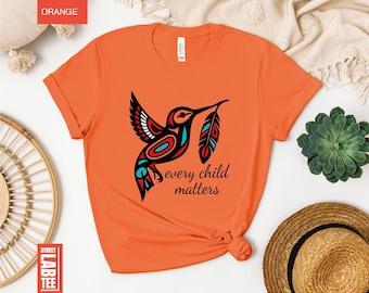 Every Child Matters T-Shirt, Orange Shirt Day, You Are Not Forgotten Orange Tee, ECM Shirt, Hummingbird Native Shirt, Canada Day T-Shirt
