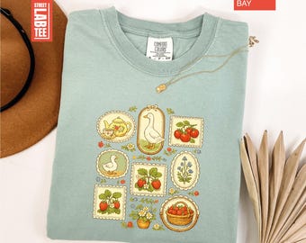 Cottagecore Comfort Colors® T-Shirt, Goose Shirt, Gardening Tee, Summer Spring Shirt, Gift for Her