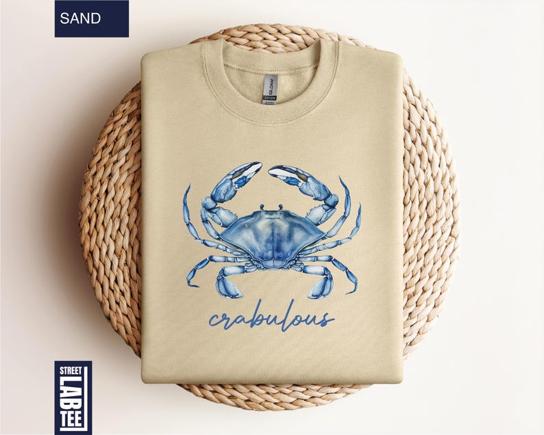 Crabulous Shirt, Blue Crab Shirt, Crabbing Shirt, Sea life Shirt, Beach Shirt, Summer Streetwear, Stay Salty Crab Shirt, Beach Day Outfit afbeelding 2