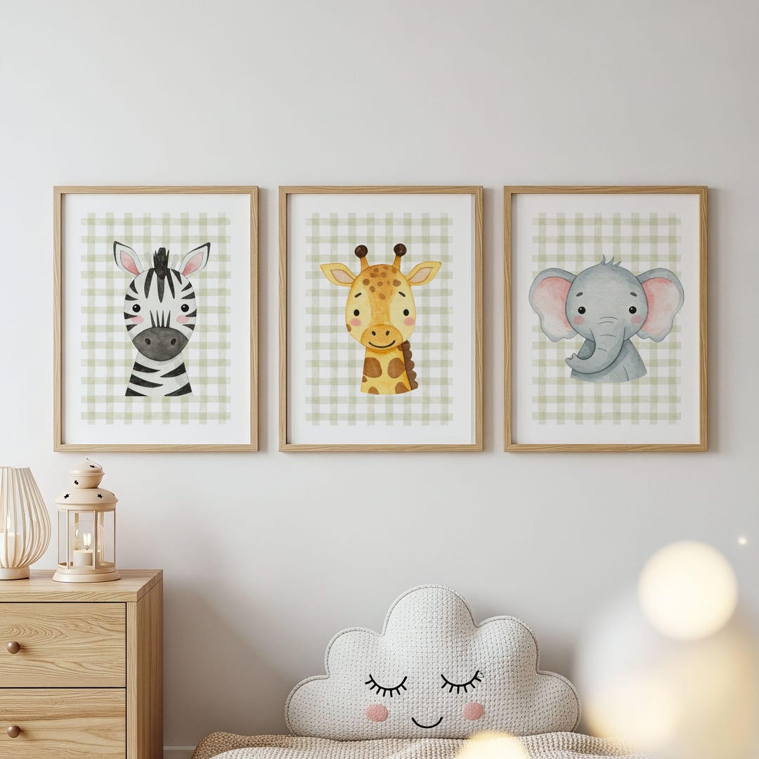 Nursery Wall Print A4 A3 | Kids Wall Art | Baby Room Decor | Set of 3 ...