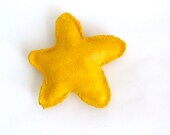 Yellow Star Hand Painted Art Sculpture. Original. Home Decor. UV protected. Handmade by Calico CIty