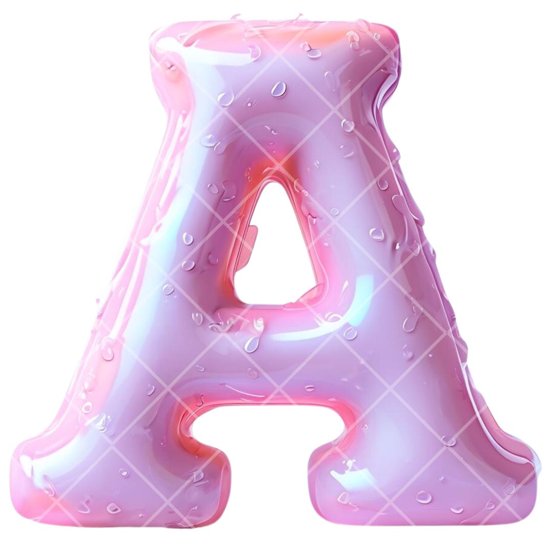 Glossy Pink Shades of the Letter A - Etsy