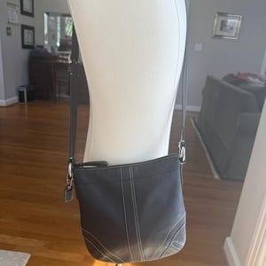 rare vintage black coach soho crossbody bag