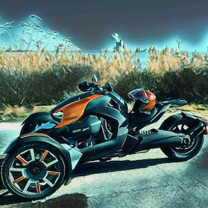 Ryker Rally 3wheel motorcycle clip art