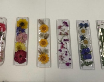 Resin Flower Bookmarks