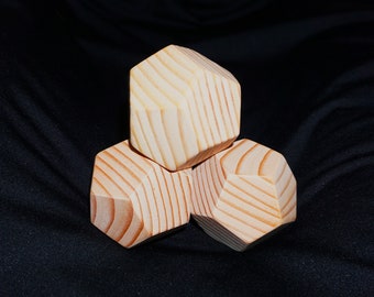 12 sided dodecagon wooden blank die for classroom or home use