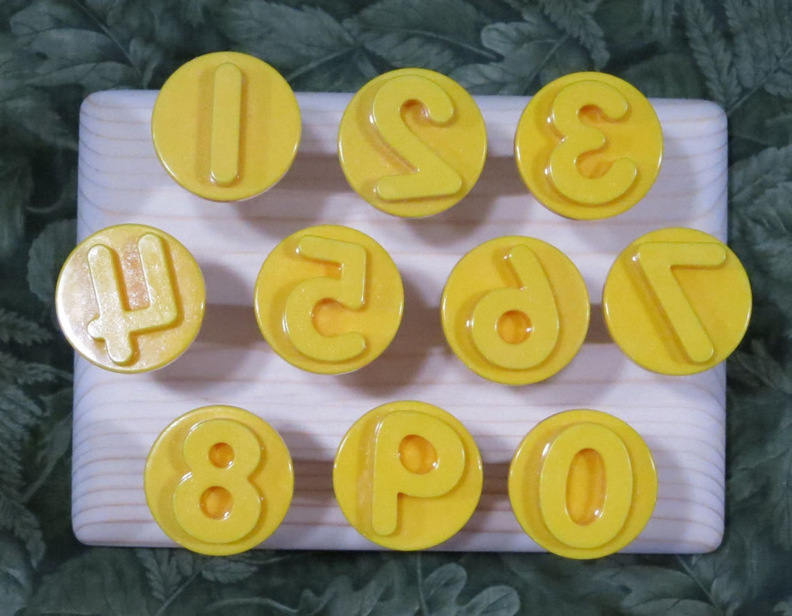 Wooden Holder for Lakeshore Number Playdough Stampers Set Etsy