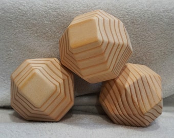 Rhombicuboctahedron or a 26 sided wooden blank die