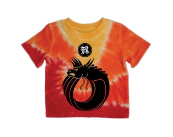 Dragon Baby - Tye Dye Red-Yellow-Orange T-shirt - 18 months