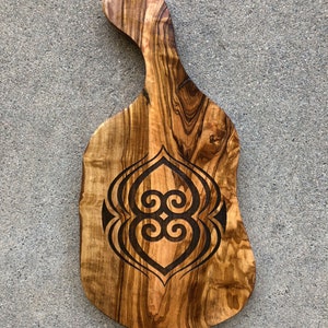 Asase Ye Duru, Dwennimmen Symbol Laser Engraved Cutting Board or Cheese Server image 3