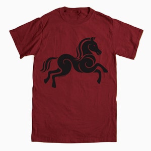 Horse Logo T-shirt Ruby Red - Large