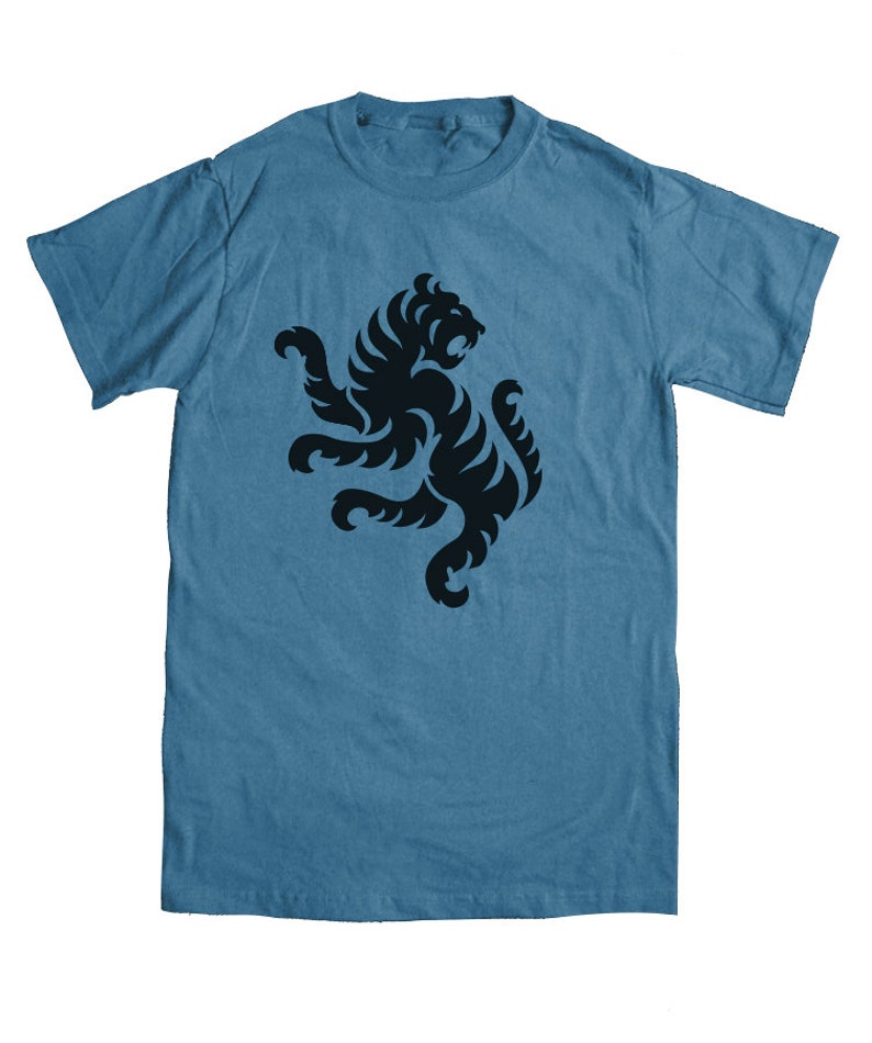 TIGER Logo T-shirt Sage Blue Color Youth Sizes image 1