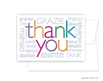 Thank You - Greeting Cards in different languages