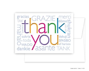 Thank You - Greeting Card in different languages