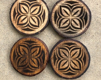 Coasters - Nserewa is a symbol of abundance, wealth and prosperity - Size: 4” x 4” x 1/2” inches