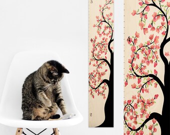 Wide Tree of Life Wooden Growth Chart / Kids Wood Height Chart / Baby Shower Gift / Personalized Child Growth Chart by Growth Chart Art