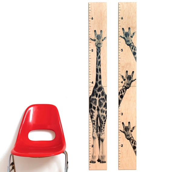 Giraffe Growth Chart | Giraffe Decor | Safari Room | Wood Growth Chart | Baby Shower Gift | Safari Animals Decor | Safari Baby Height chart