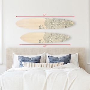 Wave Surfboard Wall Art Surfboard Wall Decor Coastal Home Decor