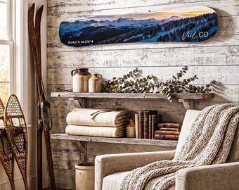 Personalized Vail Colorado Snowboard Decor | Wood Snowboard Wall Decor, Housewarming Gift, Colorado Skiing|Colorado Ski Resort Snowboard Art