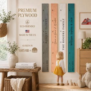 Personalized Growth Chart for Kids-Wood Growth Chart-measuring board for child growth Family Ruler Growth Chart,Wooden Height Chart for kids
