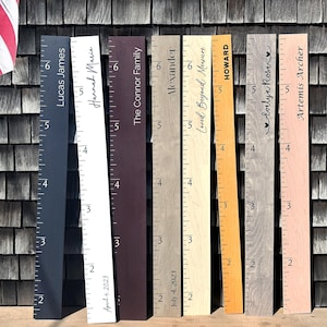 Farmhouse Boho Wooden Growth Chart - Height Chart Ruler, Family Growth Chart, Wall Hanging Height Ruler,Custom Growth Chart Nursery Kids Art