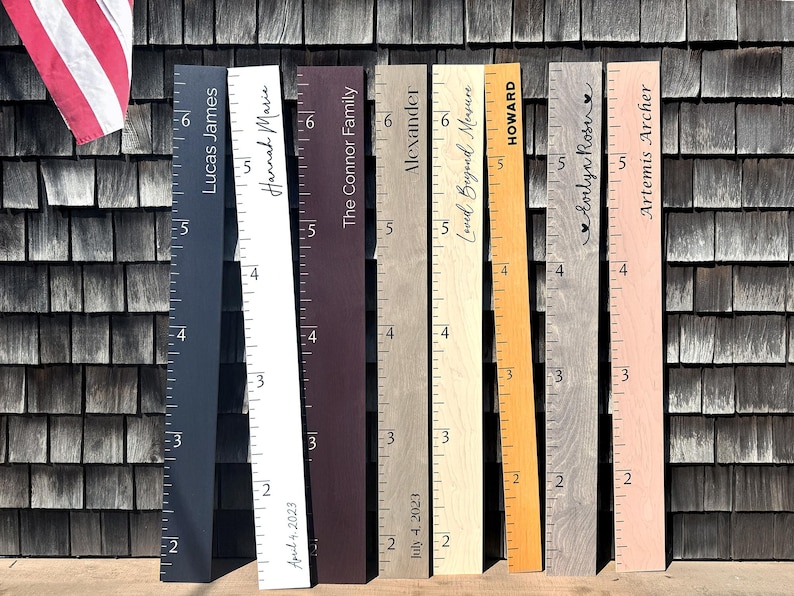 Farmhouse Boho Wooden Growth Chart - Height Chart Ruler, Family Growth Chart, Wall Hanging Height Ruler,Custom Growth Chart Nursery Kids Art image 11