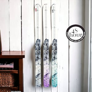 Ski Growth Chart Mountain Baby Room Decor Adventure Personalized Height Chart Wood Cabin Decor Ski Lodge Decor Mountain Home Decor Nursery