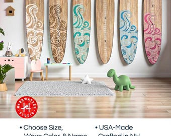 Surfboard Growth Chart Wooden Height Chart Beach Home Decor Grandparent Grandma Gift Grandchildren Sign Ocean Wall Art Beach House Kid Ruler