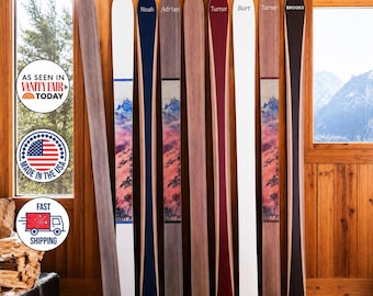 Personalized Ski Wall Art Cabin Sign | Cabin Decor | Ski Art | Ski Decor | Cabin Wall Art | Log Cabin Skiing Wall Art | Mountain Home Decor