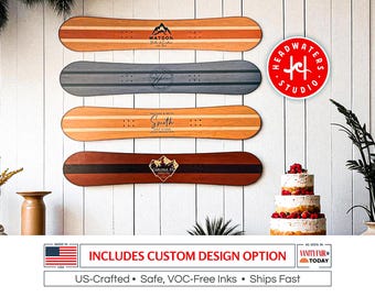 Personalized Snowboard Wedding Guest Book Alternative, Snowboard guest book, Adventure Wedding Guestbook, Winter Wedding Decor
