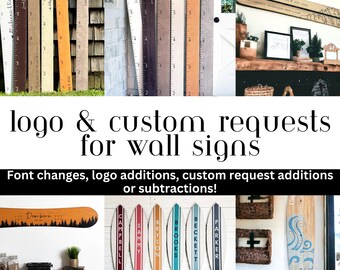 Logo and Custom Change Upcharge for Wall Signs